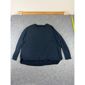 Frank & Eileen The Lab Sweatshirt Women’s M Blackish Blue Long Sleeve Capelet